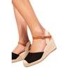 Where's That From Womens/Ladies Blakely Faux Leather Closed Toe Low Wedge Sandals