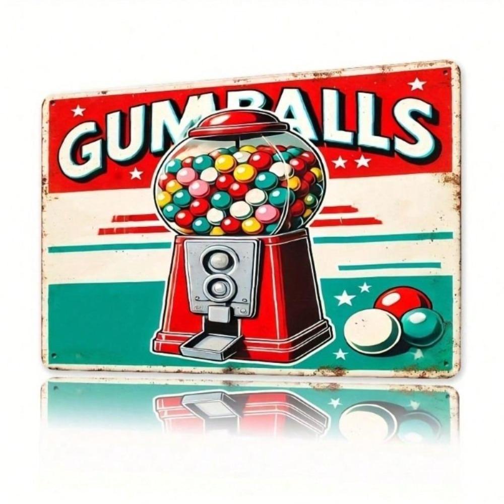 Vintage Gum Advertising Metal Poster Bar Garage Wall Decor