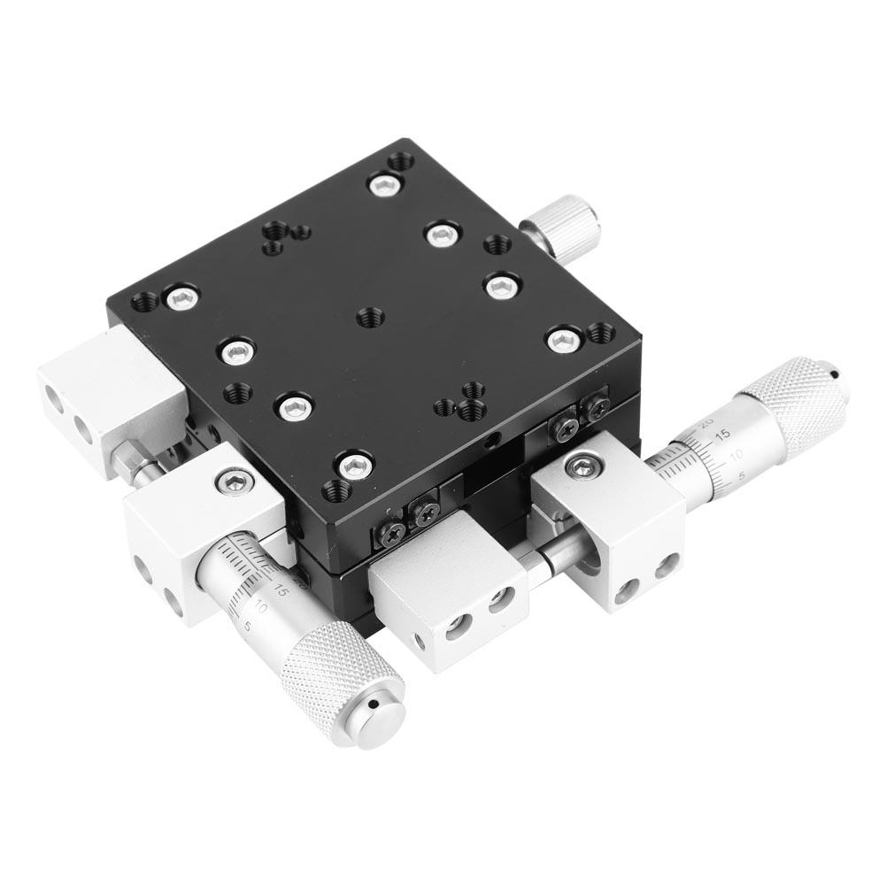 60x60mm LY60 LM XY Axes Trimming Platform Linear Stage Manual Displacement Sliding Table
