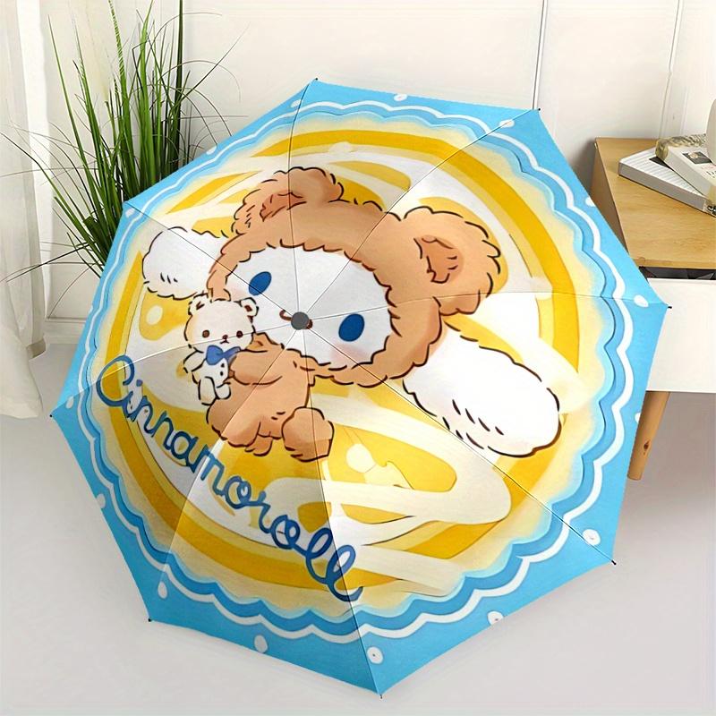 

1pc Cinnamoroll & Bear Automatic Folding Umbrella - 3 Folding Design, Vivid Cartoon Pattern, Suitable for Outdoor Activities, A Gift for Fans In All S