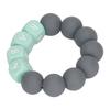 Baby Silikon Perlen Armband Bunt Buchstaben Baby Zahnungsarmband für Säuglinge Kleinkinder Dunkelgrau