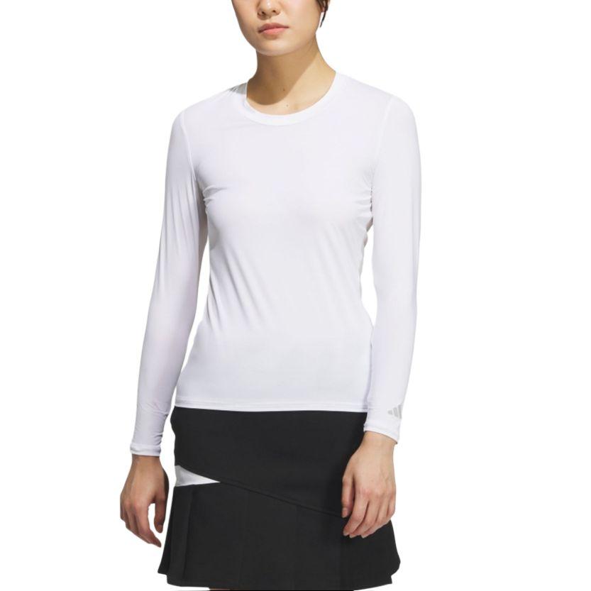 

Adidas Футболка Slim Fit с длинным рукавом и круглым вырезом, женская, белая JF4598 S