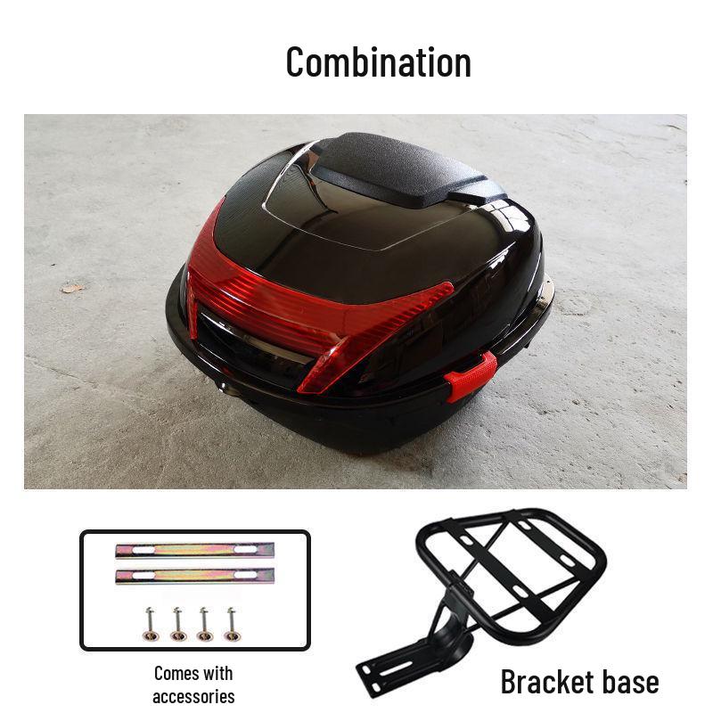 Universal Electric Bicycle Trunk Rack with Backrest and Storage Box