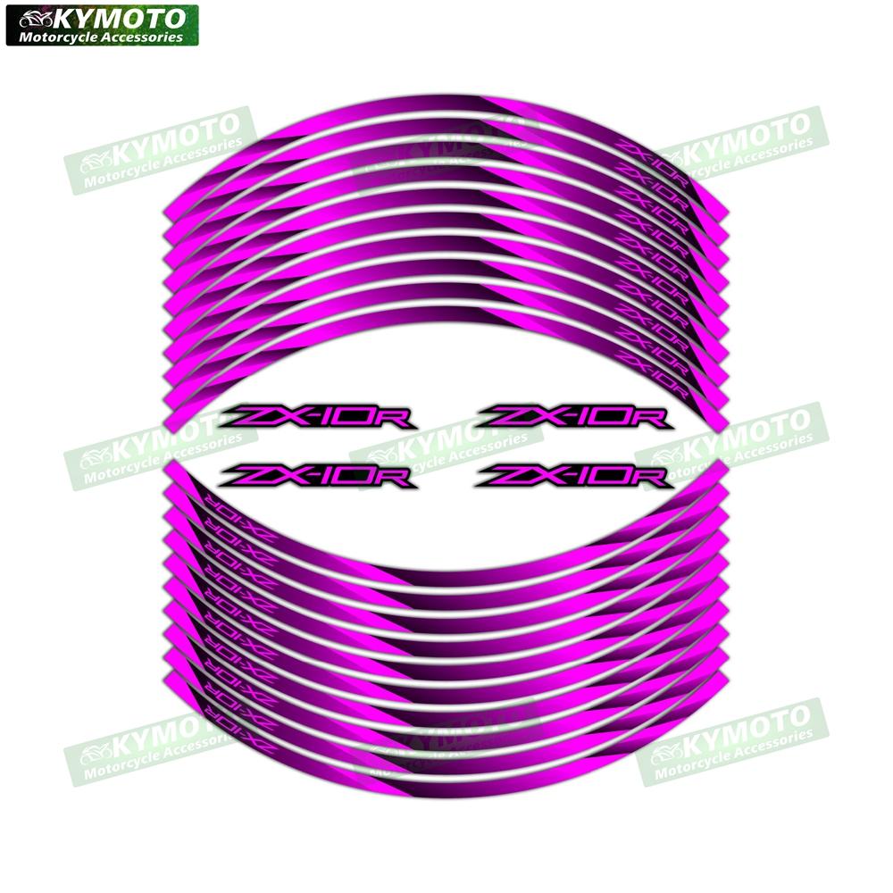 For ZX-10R ZX10R motorcycle accessories 17 inch front and rear wheel decals fairing wheel modified reflective stripe stickers