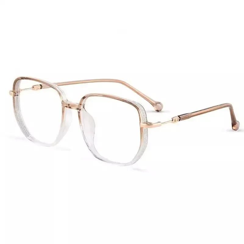 Vintage Square Metal Glitter Frame Reading Glasses Gafas Women Fashion Optical Eyewear Anti-blue Light Presbyopic Eyeglasses