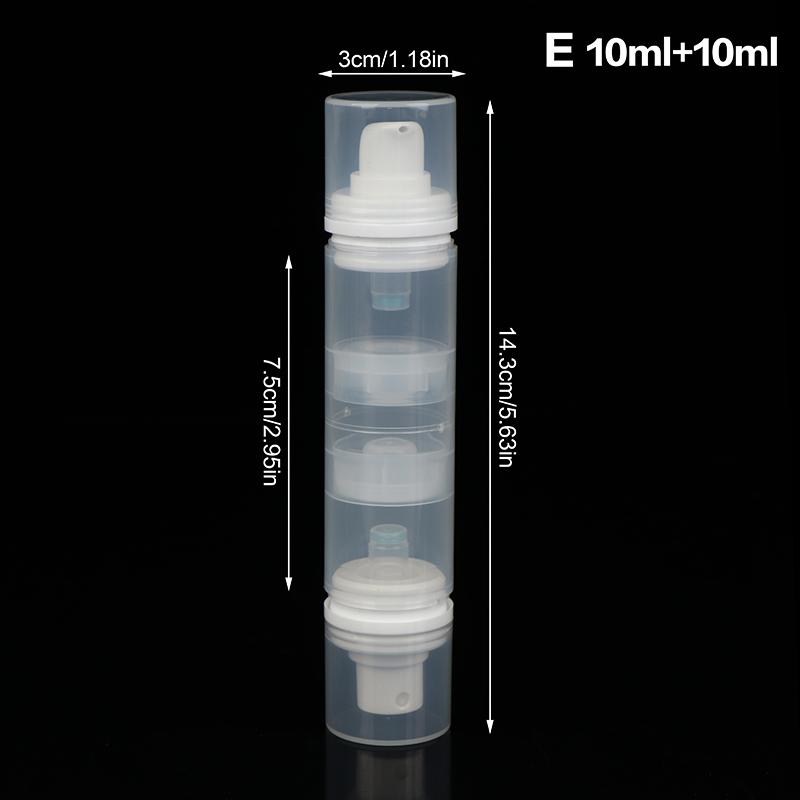 5Ml/10Ml Double Headed Vacuum Press Type Spray/Lotion Packaging Bottle Refillable Makeup Cosmetics For Cream Gel Container