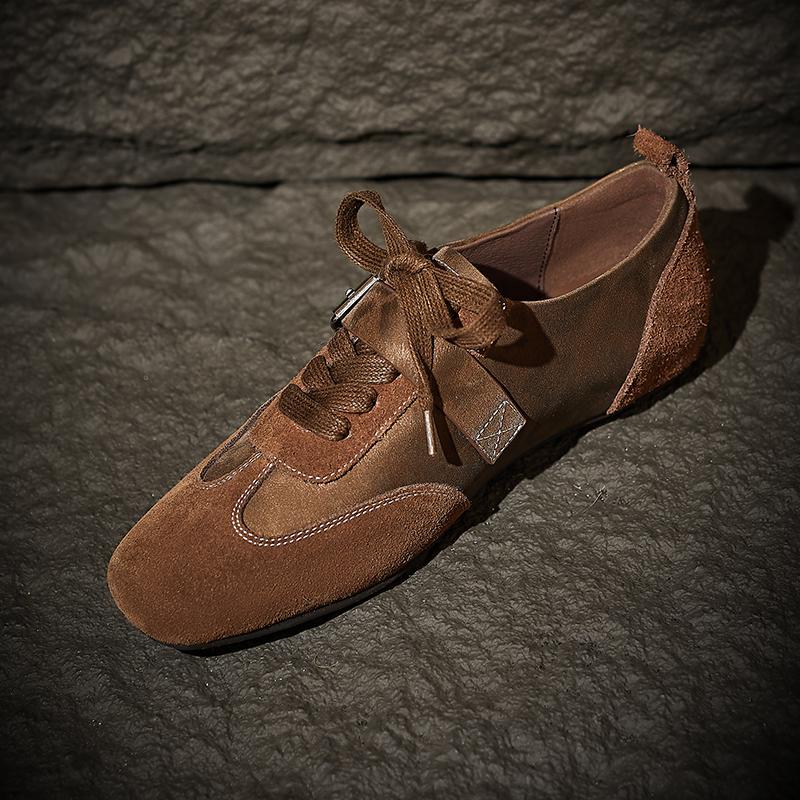 Fashion Brand Shoes Woman 2025 Trend Autumn New Vintage Suede Loafers Women's Casual Flats Shoes British Style Flat Single Shoes Pumps