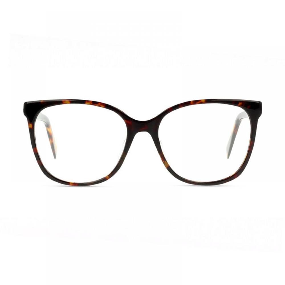Marc Jacobs Eyeglasses Square Full Rim Dark Havana Frame And Clear Demo Lenses