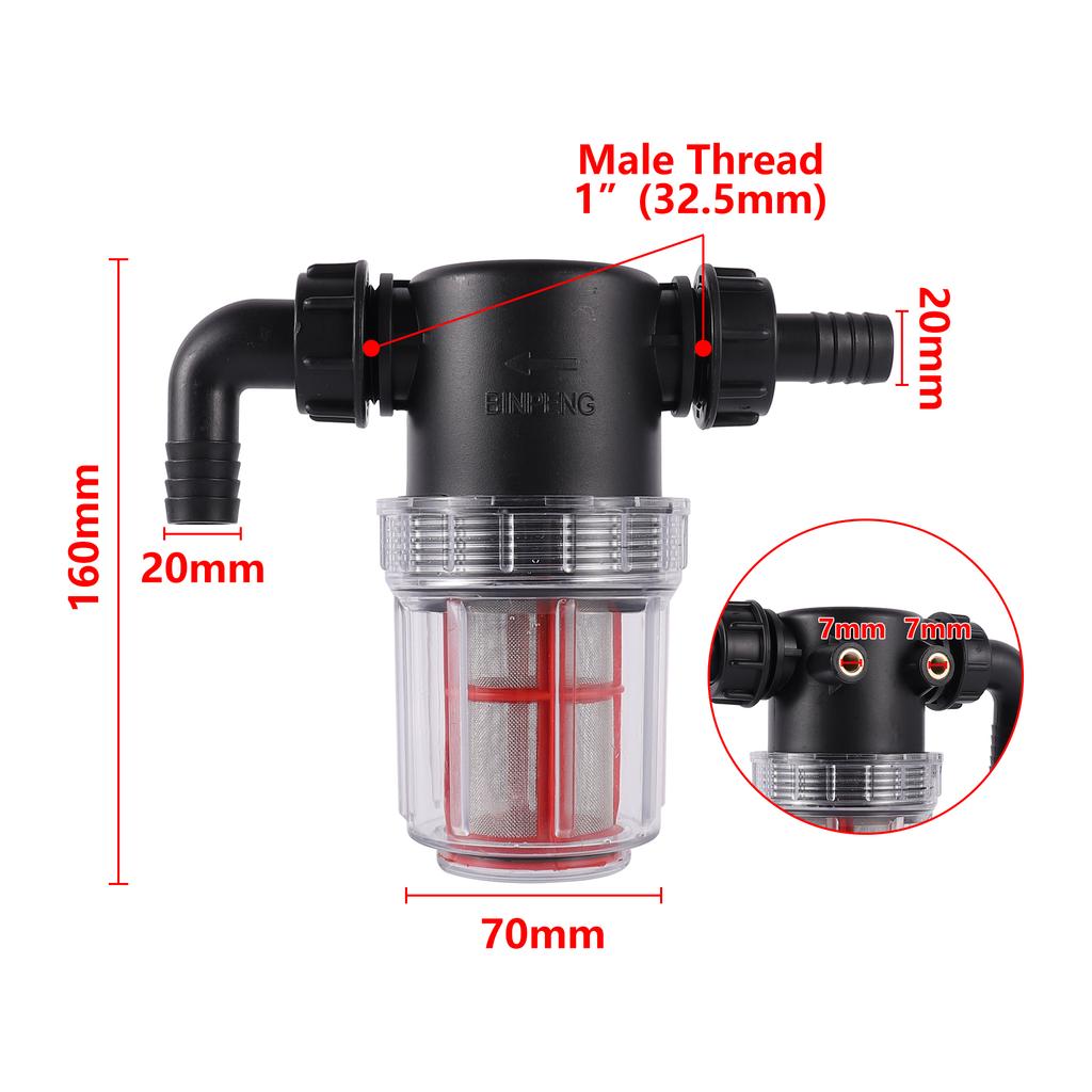 Garden Watering 20mm 25mm 50 Mesh Stainless Steel Irrigation System Impurity Prefilter Aquaculture Household Water Pipe Filter