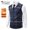 TUCANO Men's Plus Velvet Knitted V-Neck Cardigan Vest
