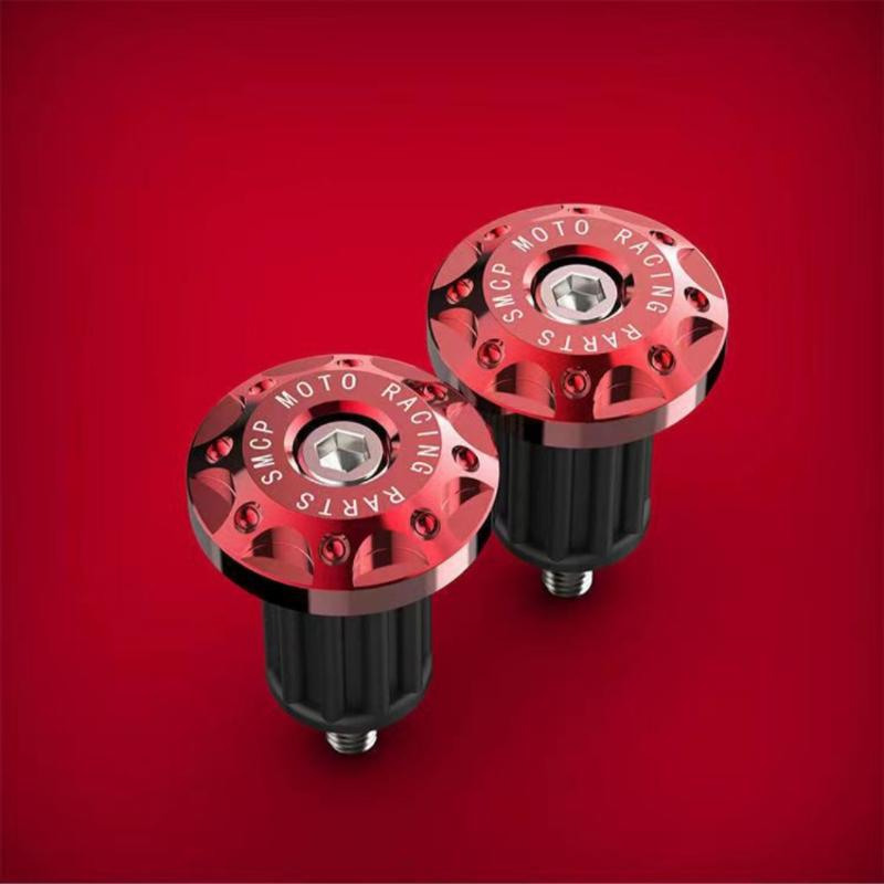 

2Pcs Motorcycle Handle Bar Caps Slider Universal Handlebar End Cap Plug Motor Bike Dirt Bike Accessories червоний