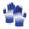 Men's And Women's Knitted Yarn Five Finger Warm Gloves With Thick Velvet Gloves