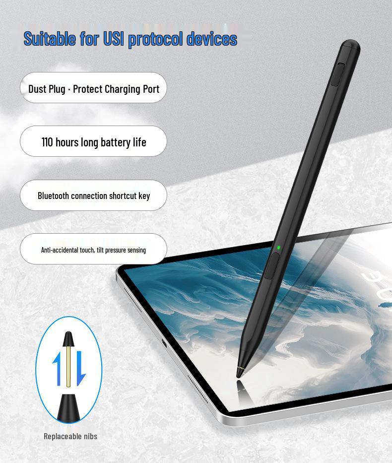 USI 2.0 Stylus for Chromebook & Fire Max 11 - Anti-MisTouch