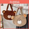 Entzückende Plüschbär-Schultertasche mit großem Fassungsvermögen für Damen, Cartoon-Tragetasche