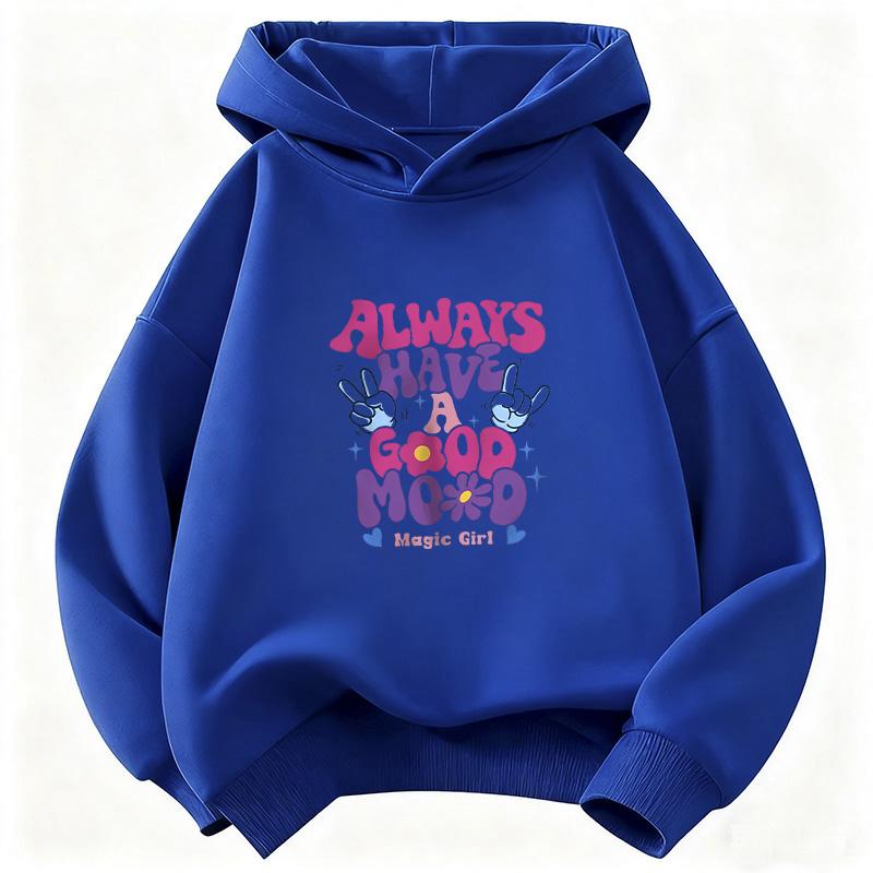 Letter Graphic Kids Hoodie Pullover Children's Sweatshirt Cute Harajuku Hoody for Boys Girls Autumn Casual Hoodies