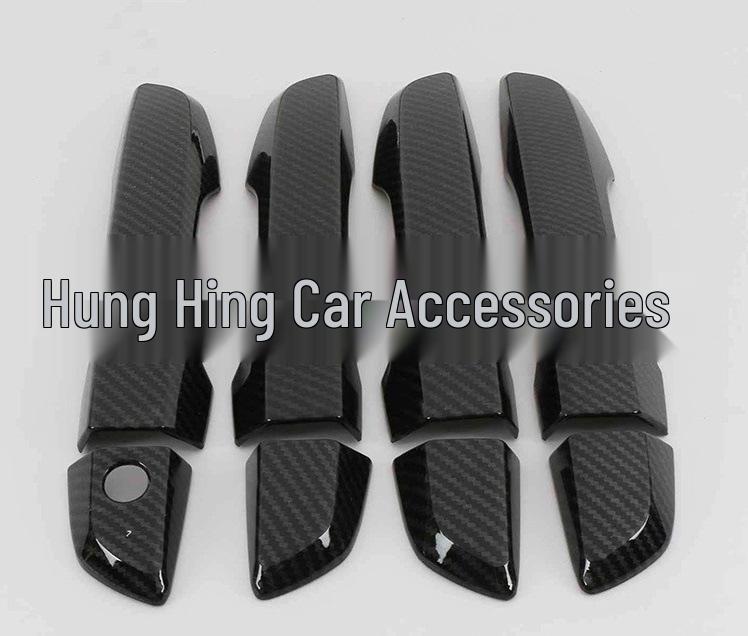 Gloss Black Carbon Fiber Handle Cover for 2016-2019 Civic