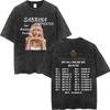 Sabrina Carpenter Album Poster Graphic T Shirt Men Women High Quality Vintage Washed Tshirt Summer Casual Loose Cotton Tshirts