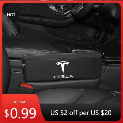 Autosticker 2025 Hot Voor Model 3 S X Model Y Logo Badge Auto Stoel Opening Organizer Console Spleet Opvuller Zijdelingse Opbergdoos Int