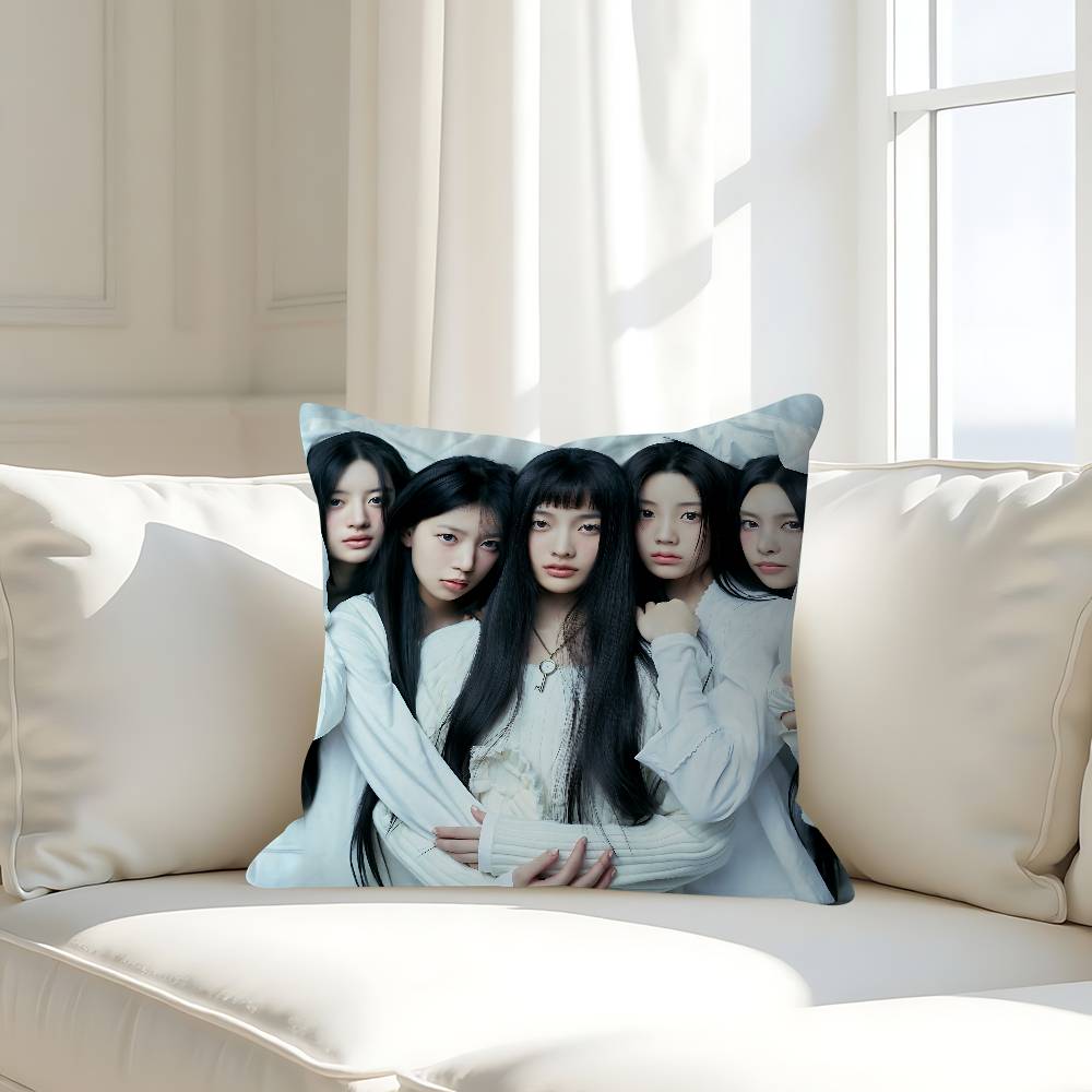 Kpop I-ILLIT Personalized Picture Text Home Decorative Pillows Household Gifts 45x45cm