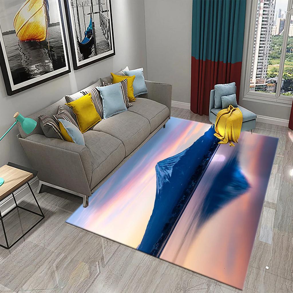 Japan Mount Fuji Carpet for Kitchen Living Room Bathroom Bedroom  Doormat Entrance Non-slip Mat Rug Corridor Home Decor Carpet