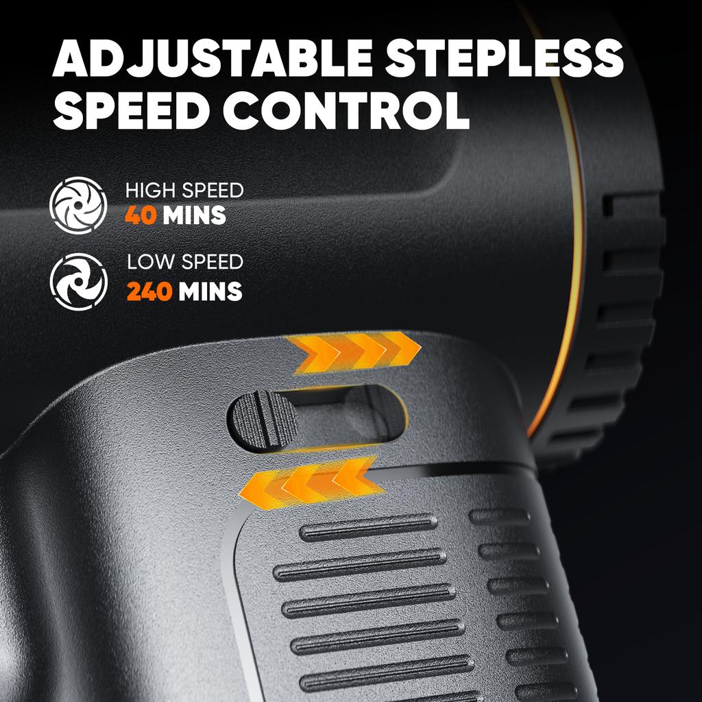 F11 Turbo Jet Blower 990000RPM High Power Air Blower Brushless Motor Turbo Fan Wind Speed 65m/s 8000mAh Violent Air Blower