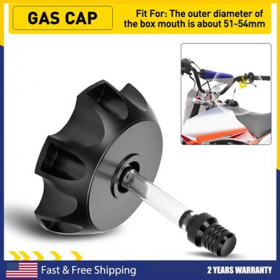Gas Fuel Cap Tank Petrol Cover For Motorcycle Black Aluminum Alloy Accessories
