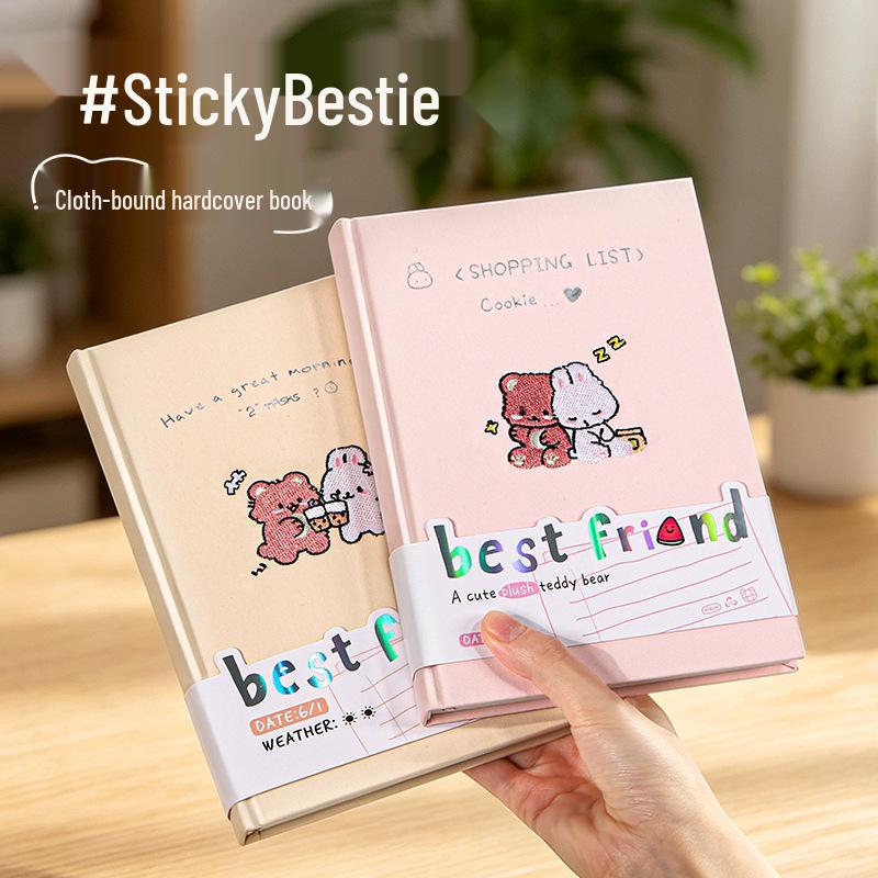 Cute Embroidered A5 Notebook & Planner Diary for Students