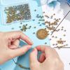 300Pcs 2 Colors 201 Stainless Steel Beads, Round, Mixed Color, 4x3mm, Hole: 2mm, 150pcs/color