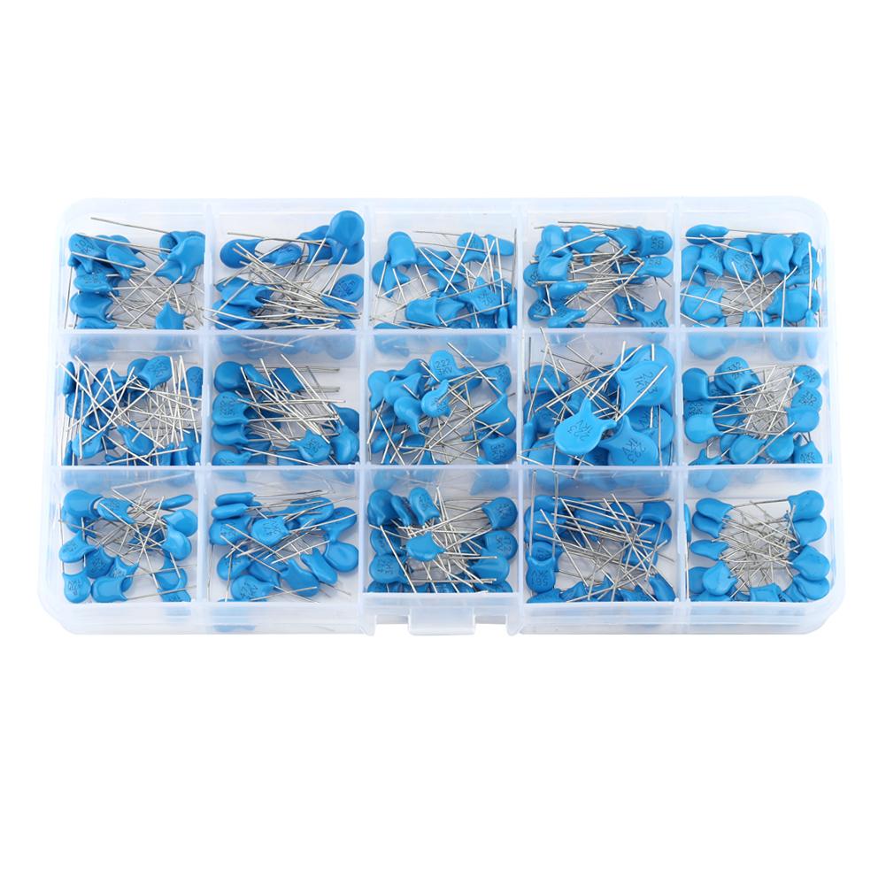 300pcs 15 Values High Voltage Ceramic Capacitors Assortment Assorted Kit With Box