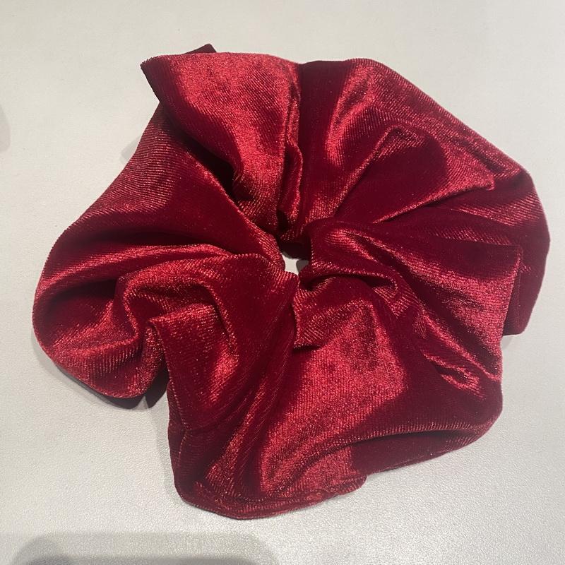 Korea Velvet Scrunchie Oversize for Women Red Hair Rubber Bands Girls Elastic Big Hair Tie Adult Maxi Scrunchies Hair Accessorie
