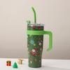 Christmas Cup 40oz Large Capacity Stainless Steel Thermos Cup Outdoor with Straw Bingba Cup