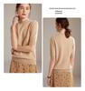Lekasha Women's 100% Pure Cashmere Half-High Collar Sweater for Autumn and Winter
