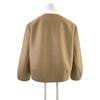 Mila Schoen [Good Condition] 500-21707 Light Flannel Bonding Collarless Jacket 44 beigeUsed