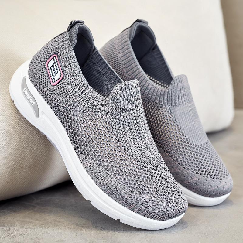 Shoes women's summer new foreign trade casual mother shoes Douyin same socks mesh shoes soft-soled sports shoes women