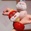 Wrist Style Snake Slap Snap Doll Toy Mascots New Year Plush Hand Ring  Christmas Toy