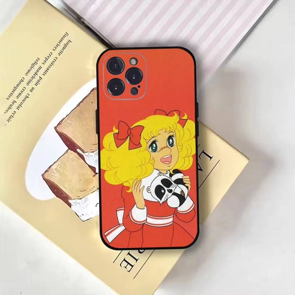 Anime Manga Candy  Phone Case For iPhone17,16,15,14,13,12,11 Plus,Pro Max,Soft Black Cover