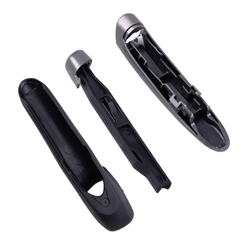 Authentic 2Pcs Car Parking Handbrake Cover Lever Shell Kit Car Handbrake Cover ABS Brake Handle Cover For Honda Civic 2006-2011 BlackSilver