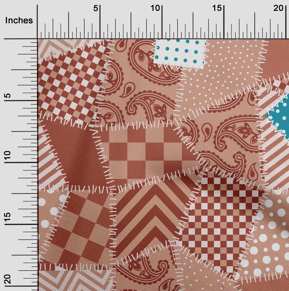 oneOone Cotton Flex Dark Peach Fabric Block Sewing Craft Projects Fabric Prints By Yard 40 Inch