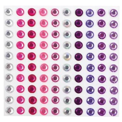 Klebesteine - Rosa/Violett - 5 mm - 100 Stück - Kreative Dekoration - Scrapbooking