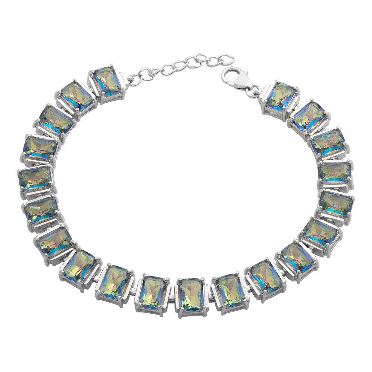 

Silver bracelet with mystic topaz, item weight 15.49 gr (2190783) 17-20cm різнокольорові кольору