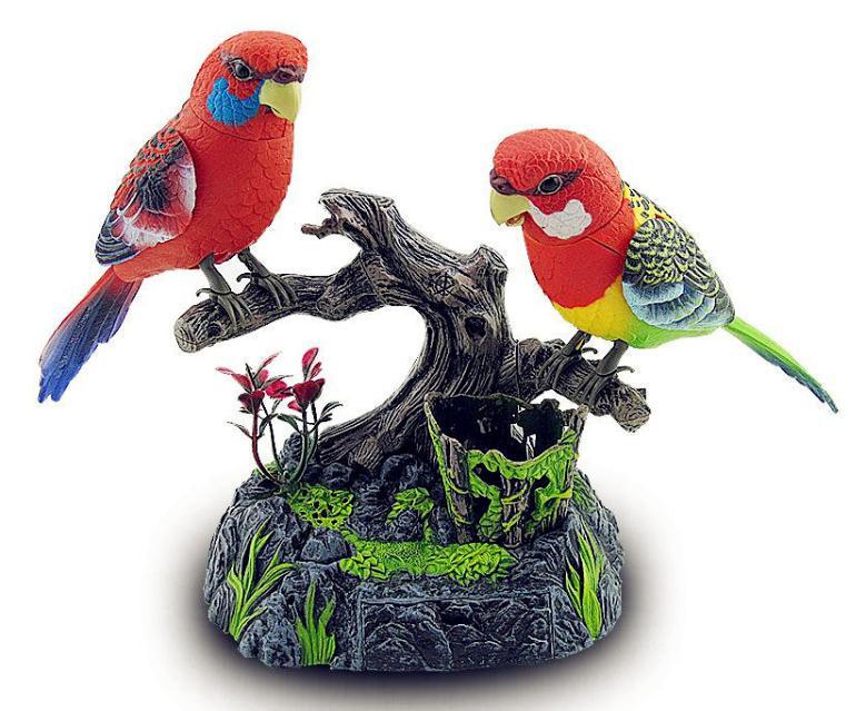 

West Knight Double Bird Sound Simulation Toy - Parakeet & Tiger Pair