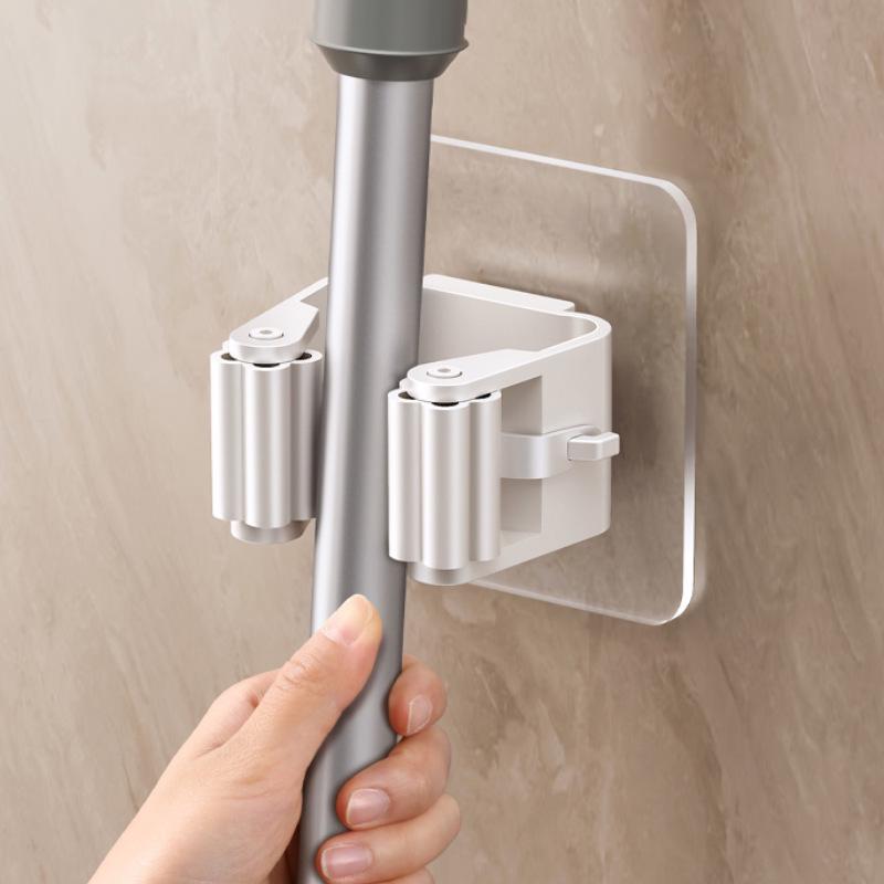 Rujiao Traceless Mop Rack: Wall-Mounted Broom & Mop Storage Hook.