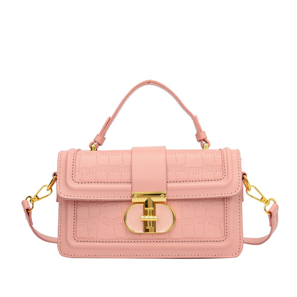 IELGY Retro Handbag Summer Texture One-Shoulder Stone Pattern Messenger Bag