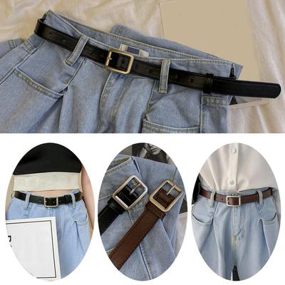 INS Fashion Women's Belt Fashion Black Belt Retro Needle Buckle Jeans Belt Casual Strap Long Skirt Belt
