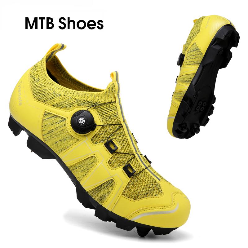 Men MTB Cycling Shoes Breathable Cleats Road Bike Shoes Racing Speed Sneakers Women Mountain Bicycle Footwear for Shimano SPD SL