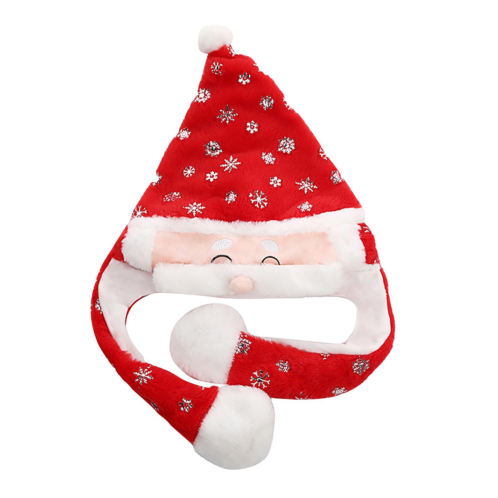 

Christmas Santa Pinching Moving Ears Hat Gifts Elk Headgear Headdress Decor Small Gift Xmas Ornaments New Year Christmas navidad One Size