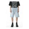 Vintage Pánské Džíny High Streets Široké Kalhoty Pánské Letní Baggy Džíny Džínové Šortky Streetwear Délka Ke Kolenům Krátké