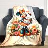 1pc flowers coffee blanket Lightweight Flannel Throw for Sofa Bed Travel Camping Livingroom Office Couch Chair