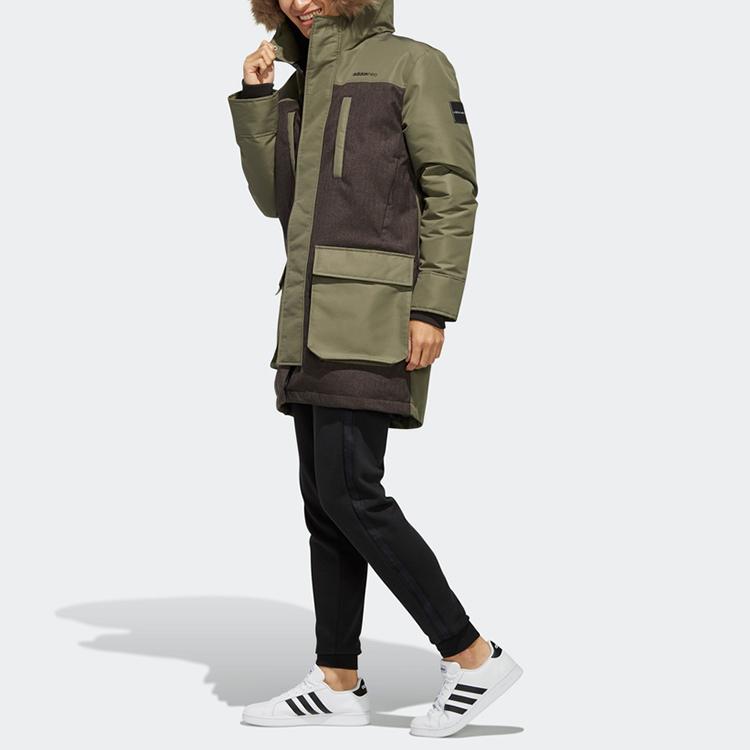 Adidas Neo Street Down Parka Men Outerwear Khaki-Brown EI4396