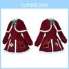 Conjunto de Fantasia Cosplay de Natal da Klee Para Fãs de Anime Tecido de Veludo Estilo Fofo e Doce